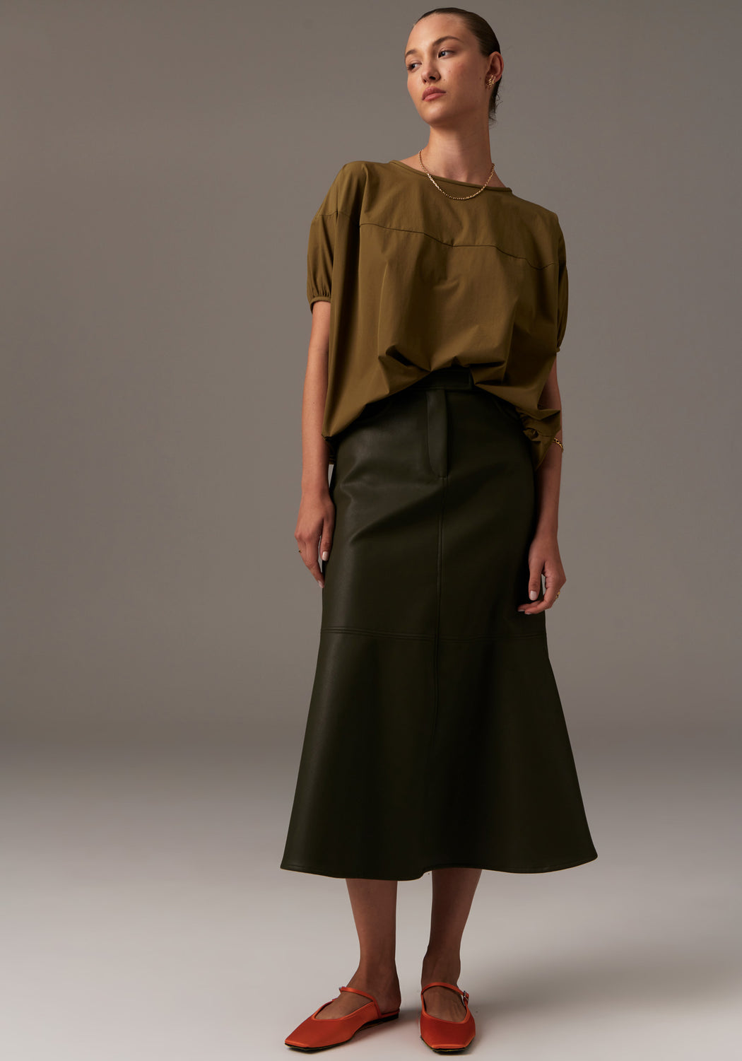 Ollie Faux Leather Skirt