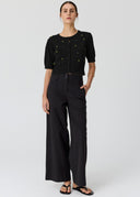 Viloa Beaded Short Sleeve Cardigan