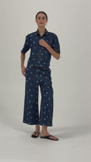 Gilt Embroidered Denim Pant